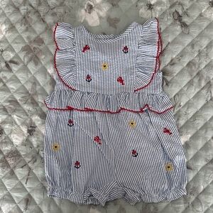 Good Lad Blue and White Striped One Piece